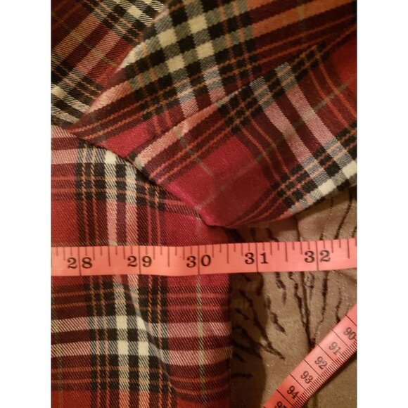 NWOT Red Tartan Plaid Blazer Double Breasted Jacket with Rollable Sleeves - 3X - Picture 13 of 16